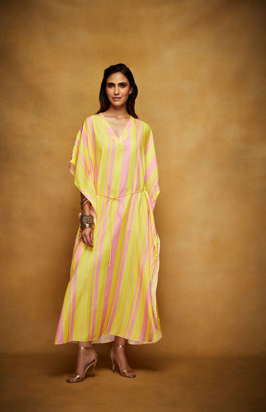 Pink & Yellow Kaftan