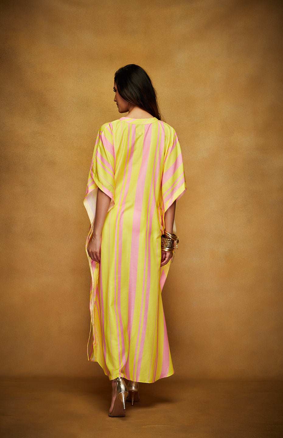 Pink & Yellow Kaftan