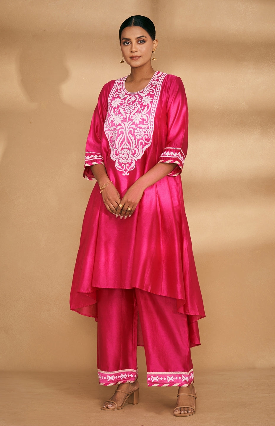 Pink Kali Kurta