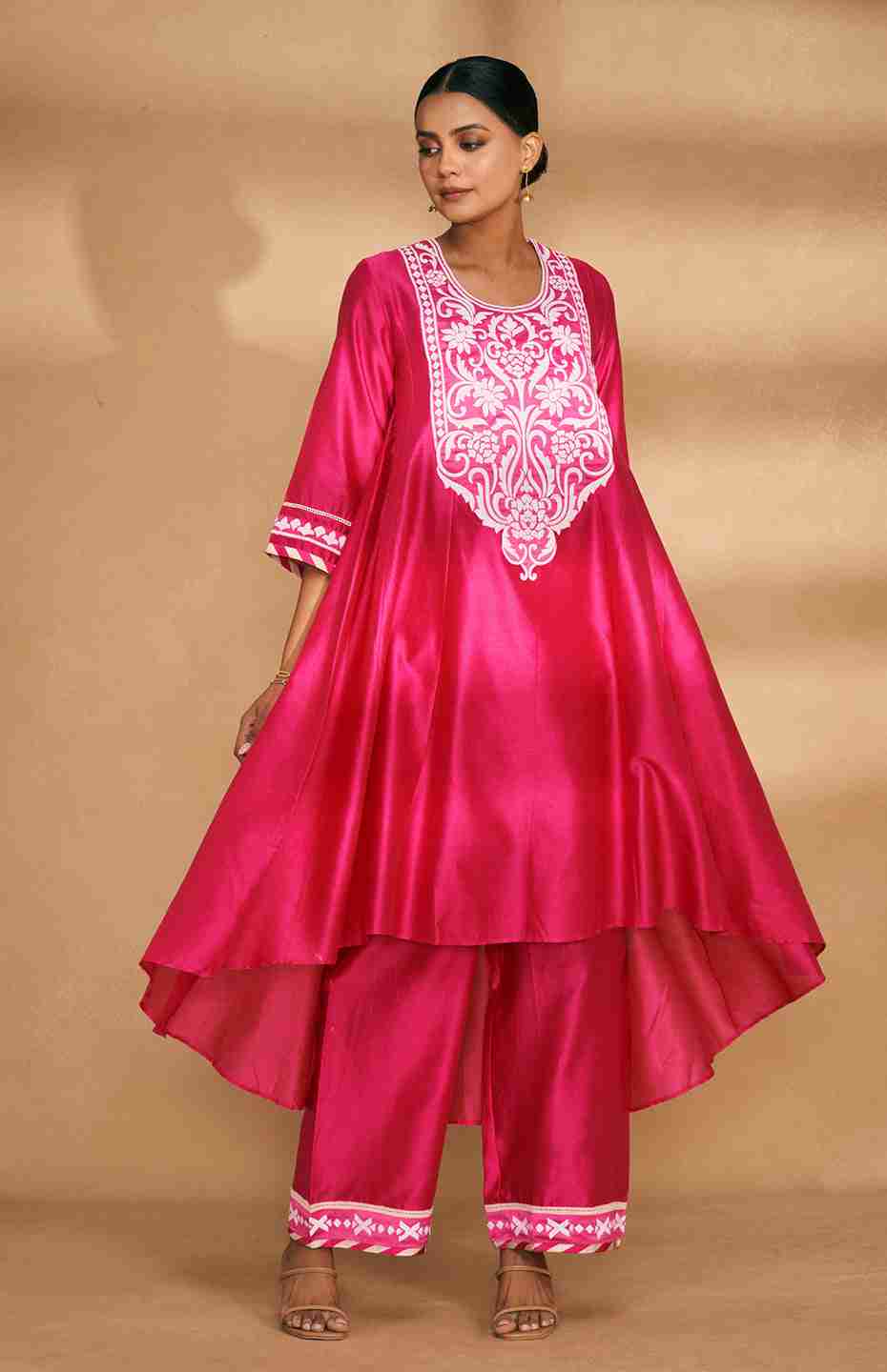 Pink Kali Kurta