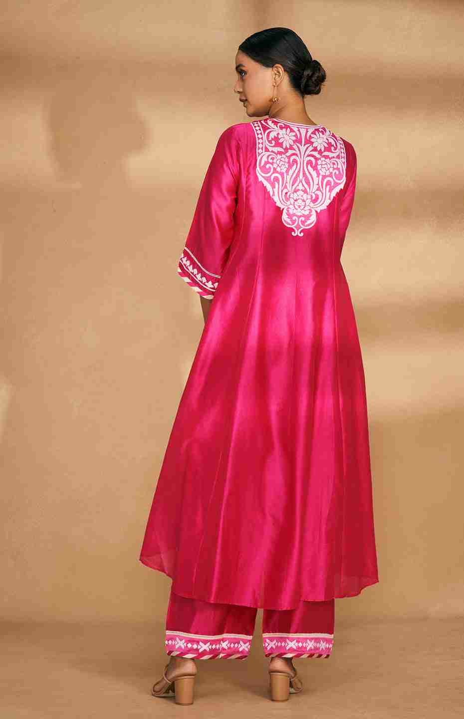 Pink Kali Kurta