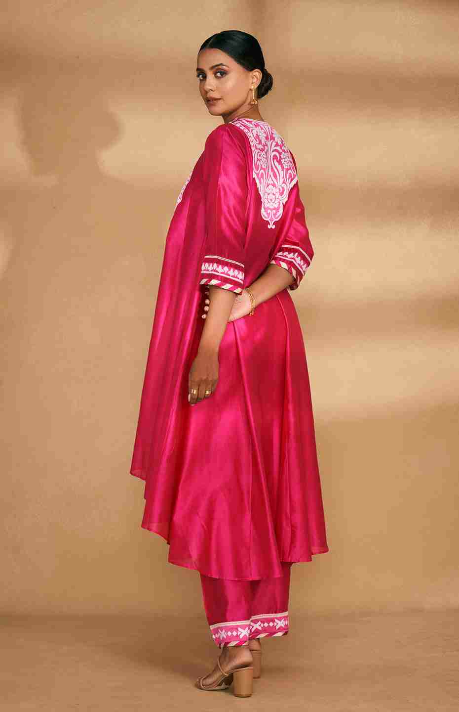 Pink Kali Kurta