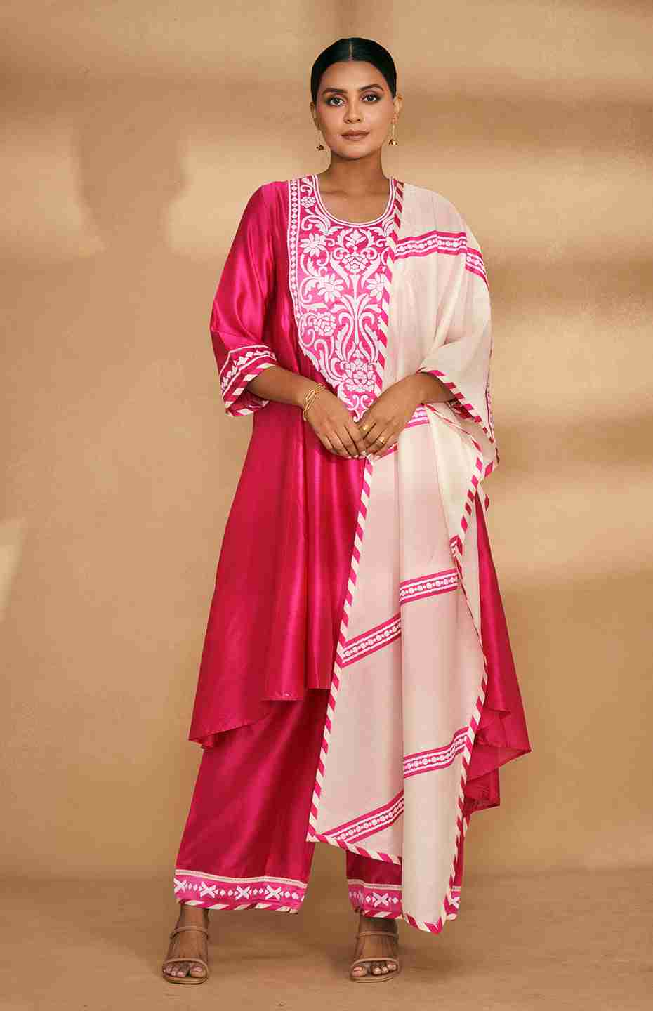 Pink Kali Kurta