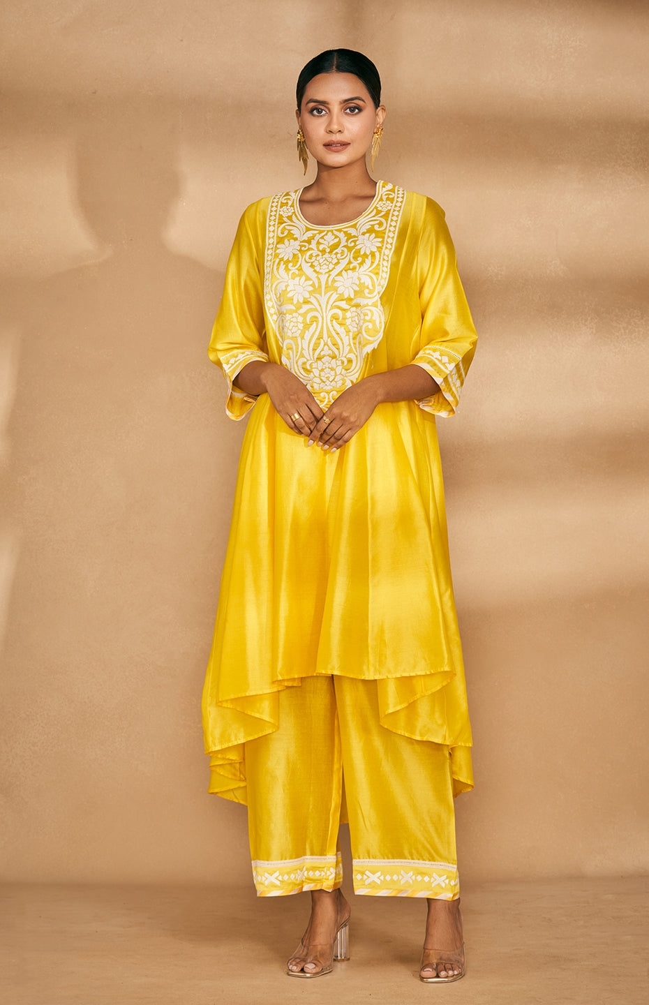 Yellow Kali Kurta