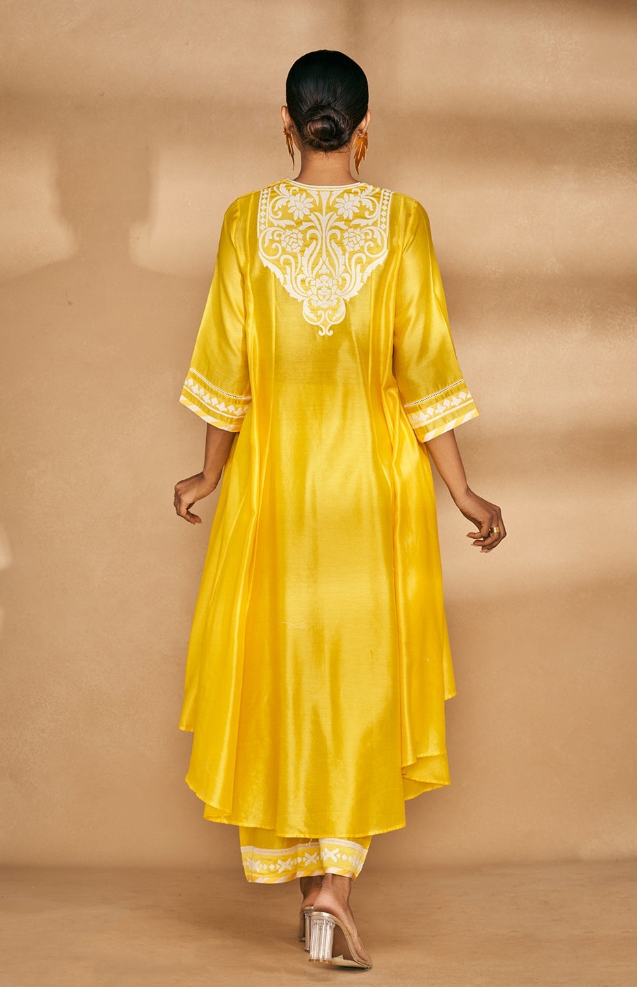 Yellow Kali Kurta