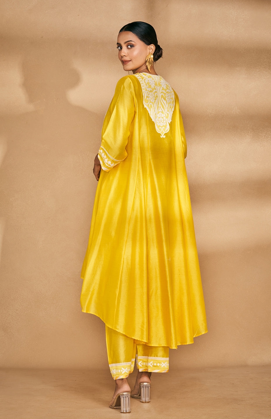 Yellow Kali Kurta