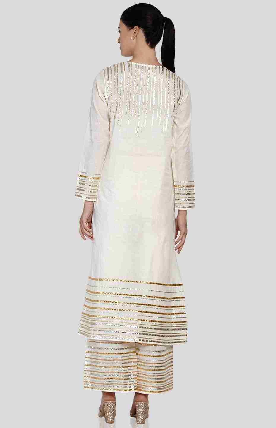 Offwhite Long Boxy Kurta
