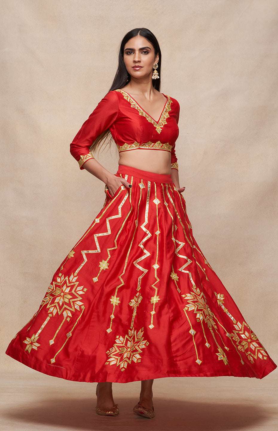 Red Lehenga