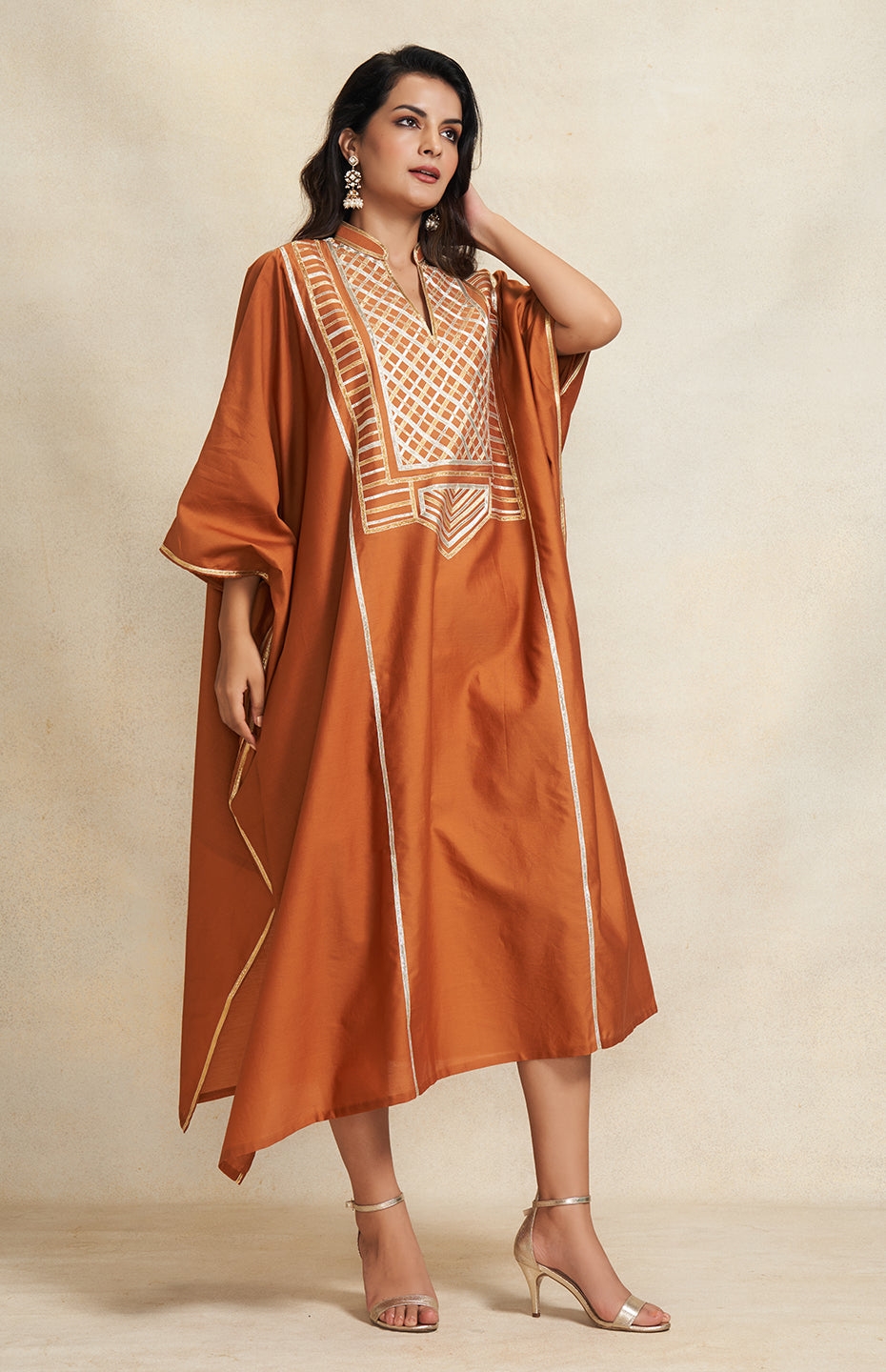 Dark Rust Long Kaftan