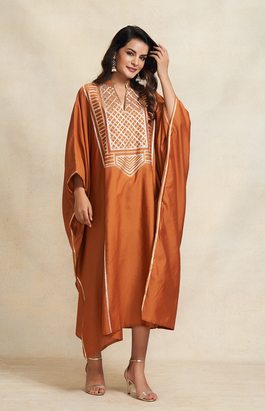 Dark Rust Long Kaftan