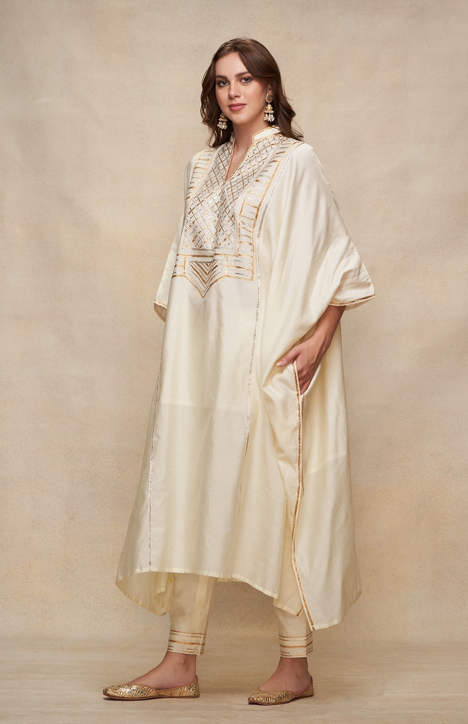 Off White Long Kaftan