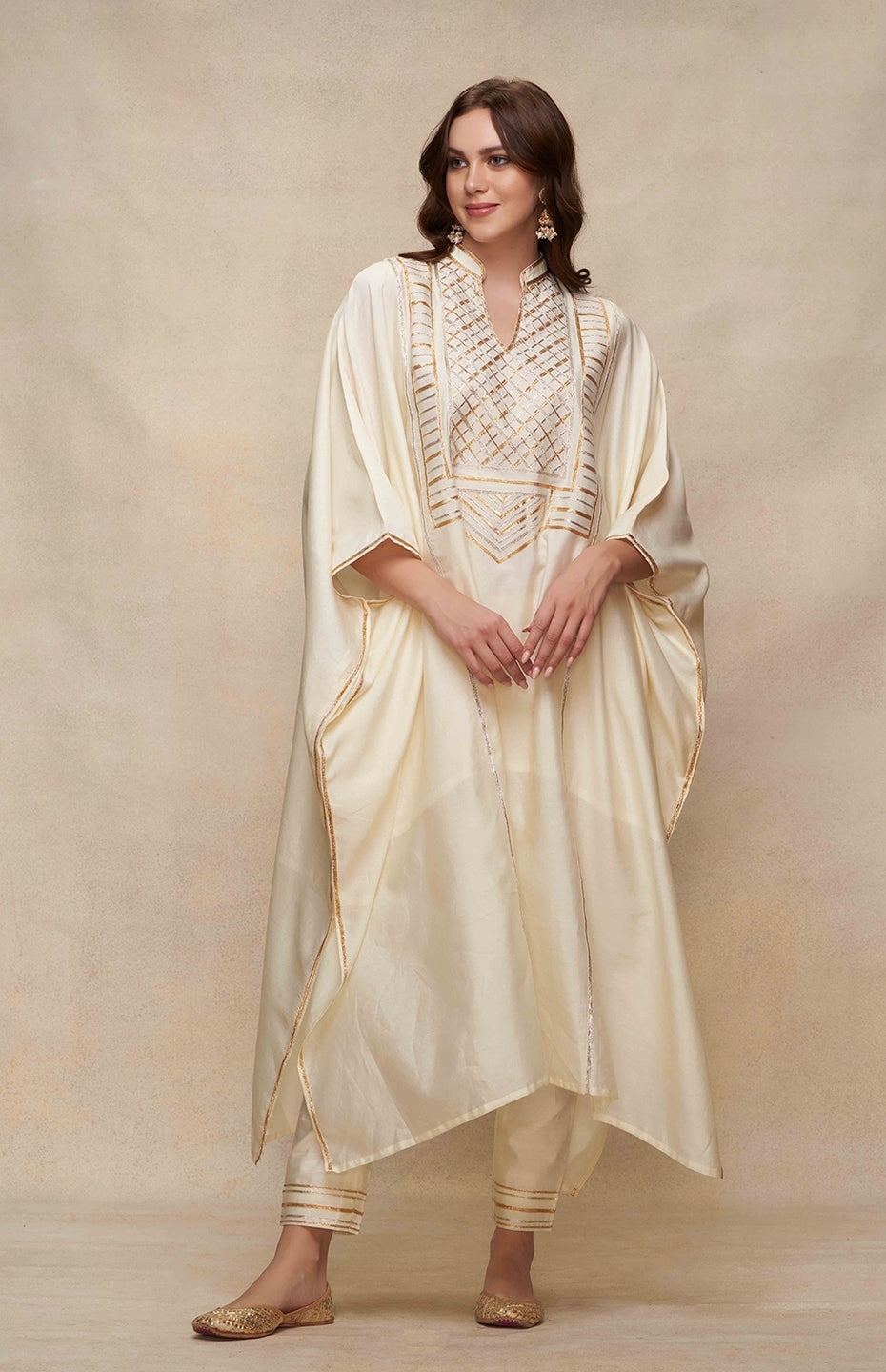 Off White Long Kaftan