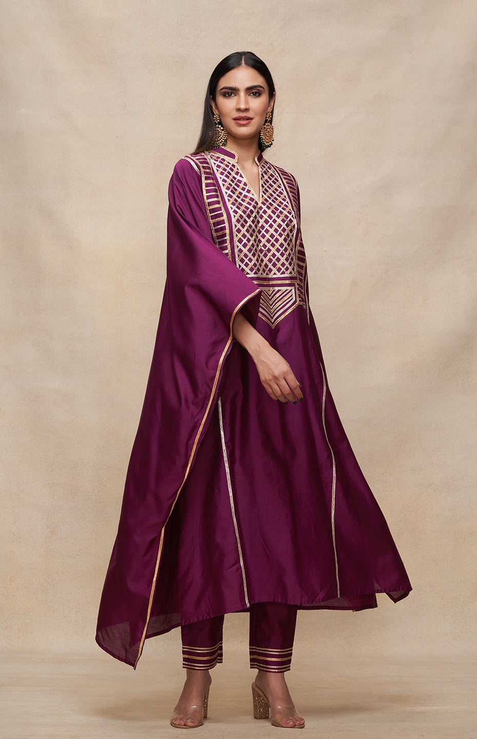 Wine Long Kaftan