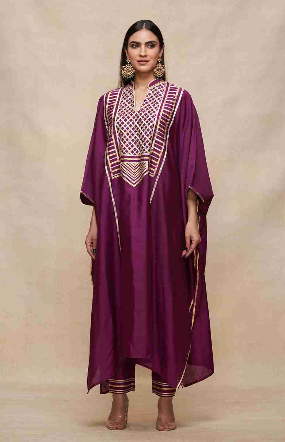 Wine Long Kaftan