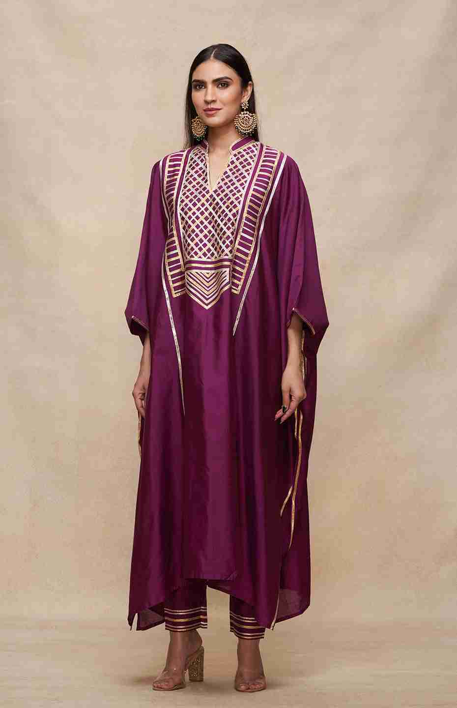 Wine Long Kaftan