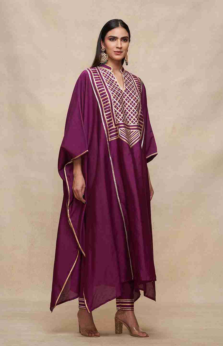 Wine Long Kaftan