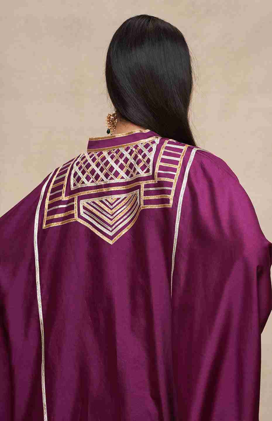 Wine Long Kaftan