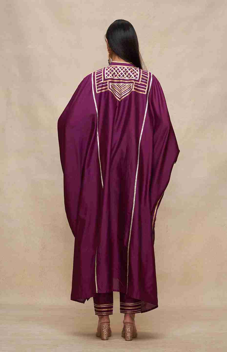 Wine Long Kaftan