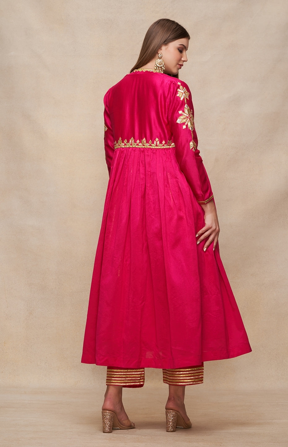 Rani Pink Long Open Coat