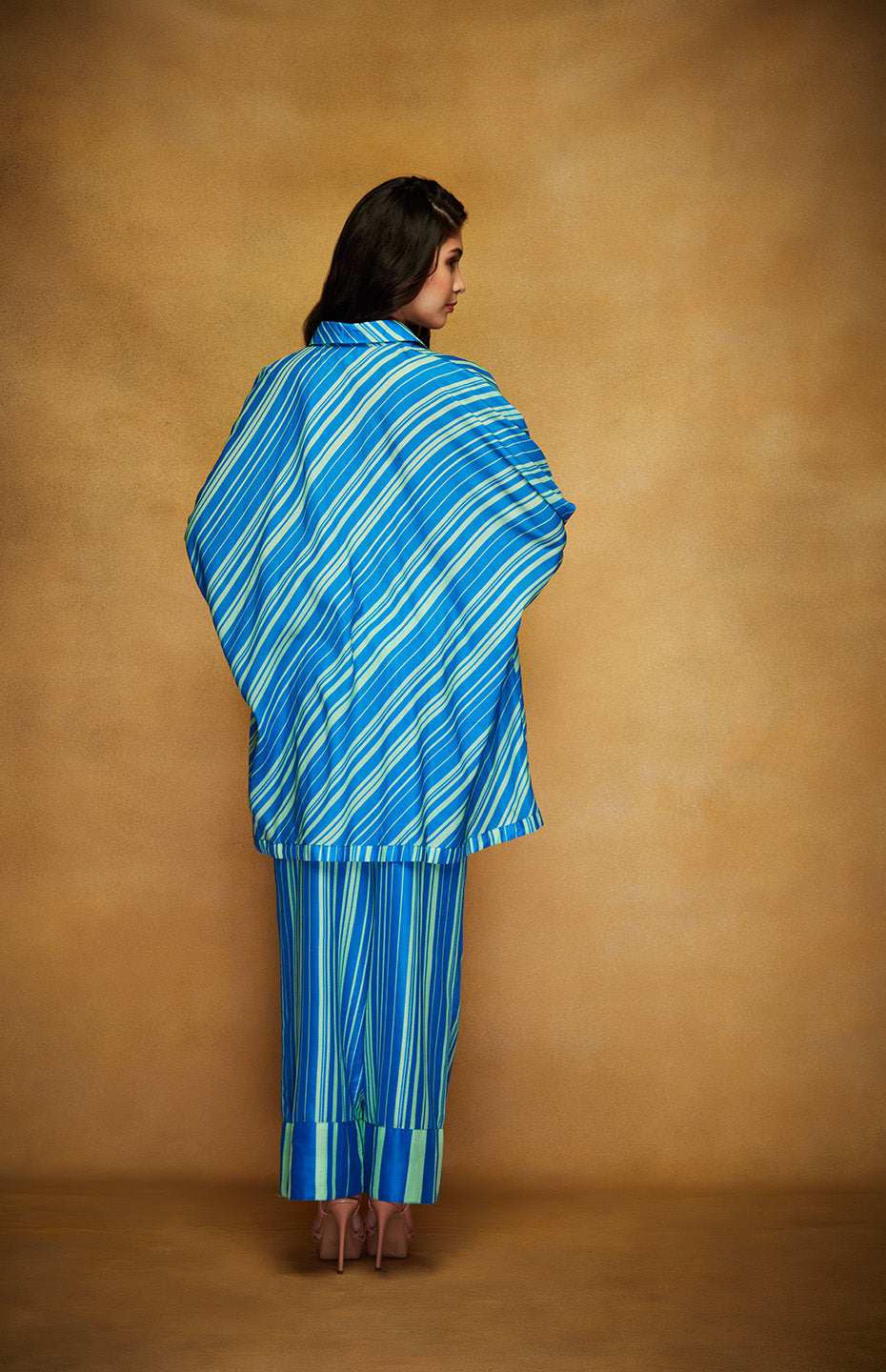 Green & Blue Oversized Shirt