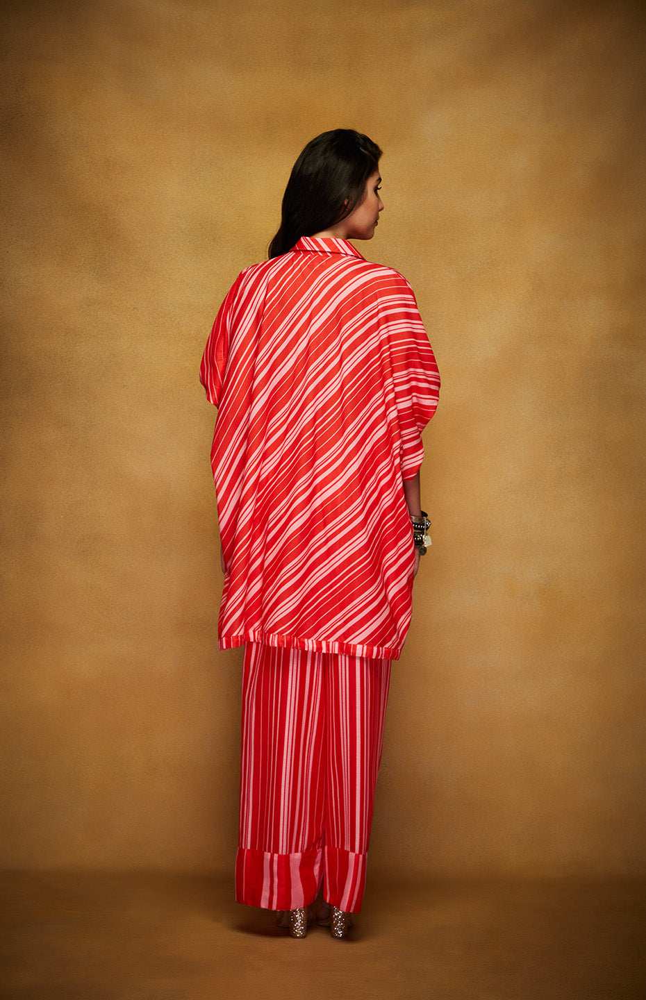 Red & Pink Oversized Shirt