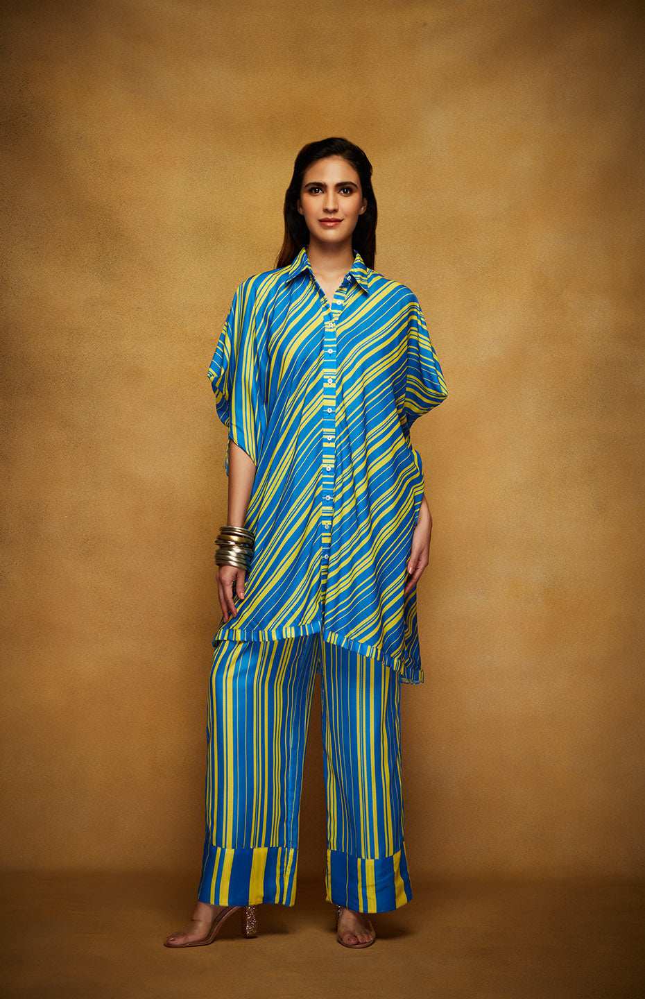 Yellow & Blue Oversized Shirt
