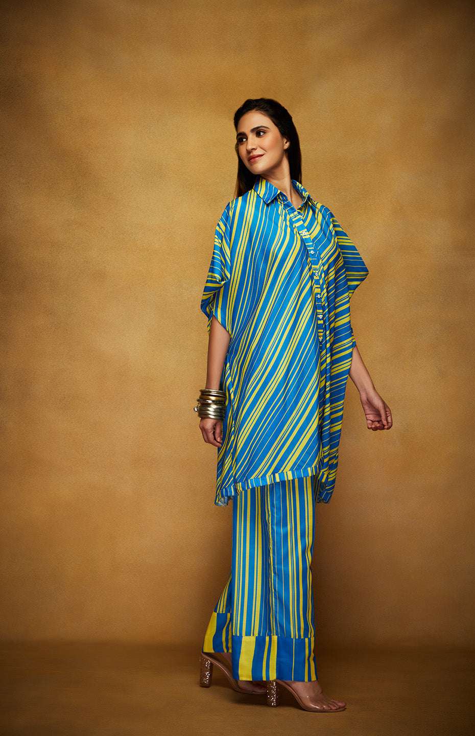 Yellow & Blue Oversized Shirt