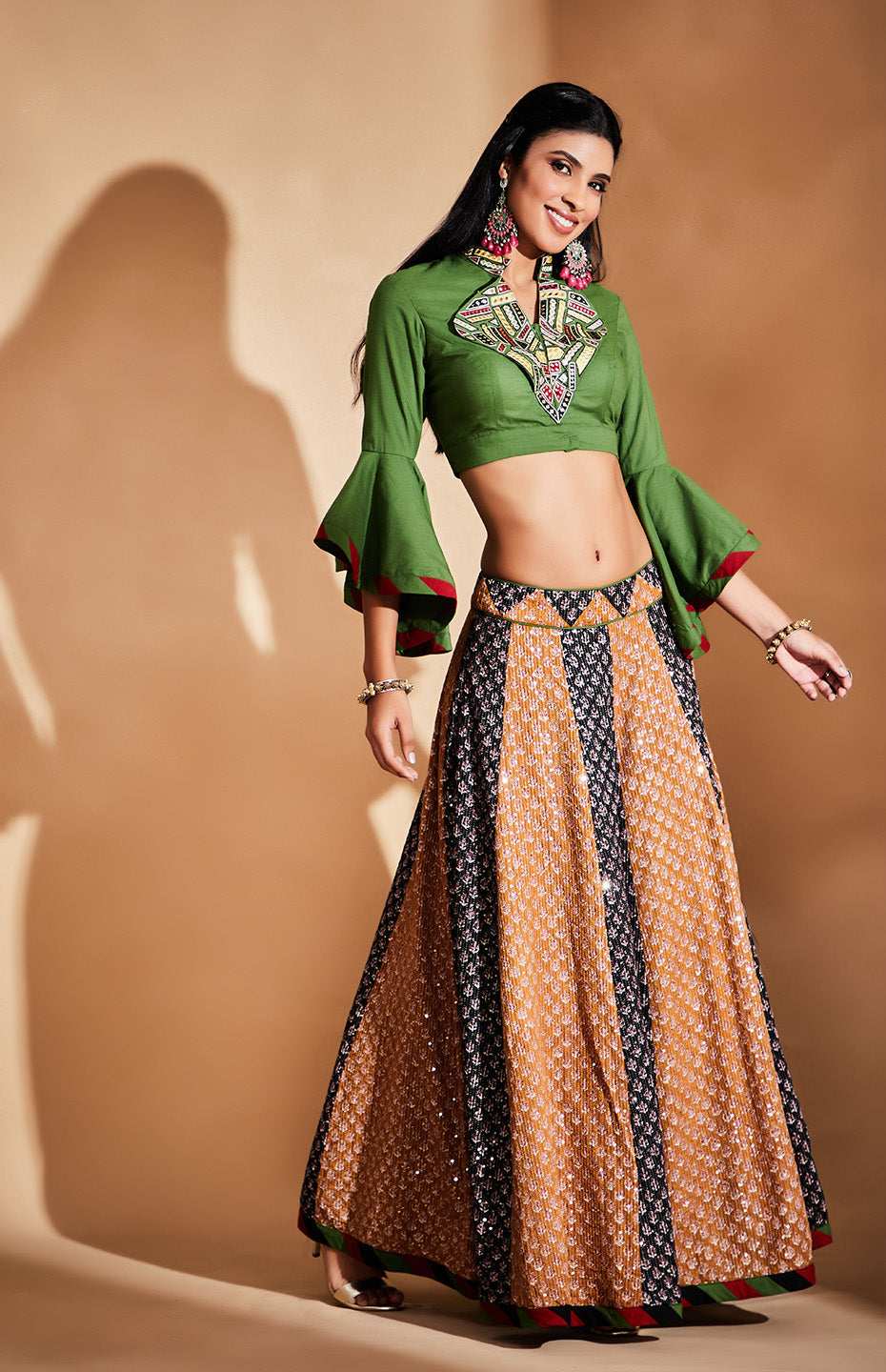 Green Tribal Skirt