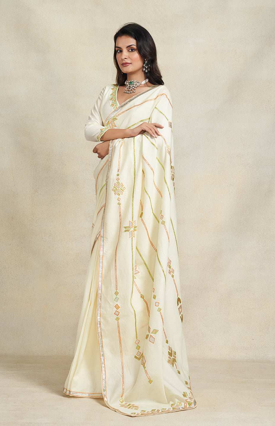 Offwhite Saree