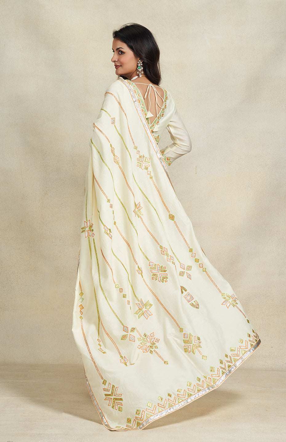 Offwhite Saree