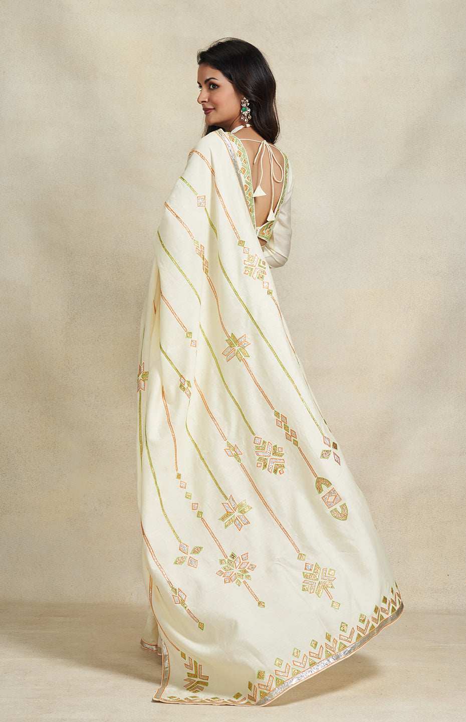 Offwhite Saree