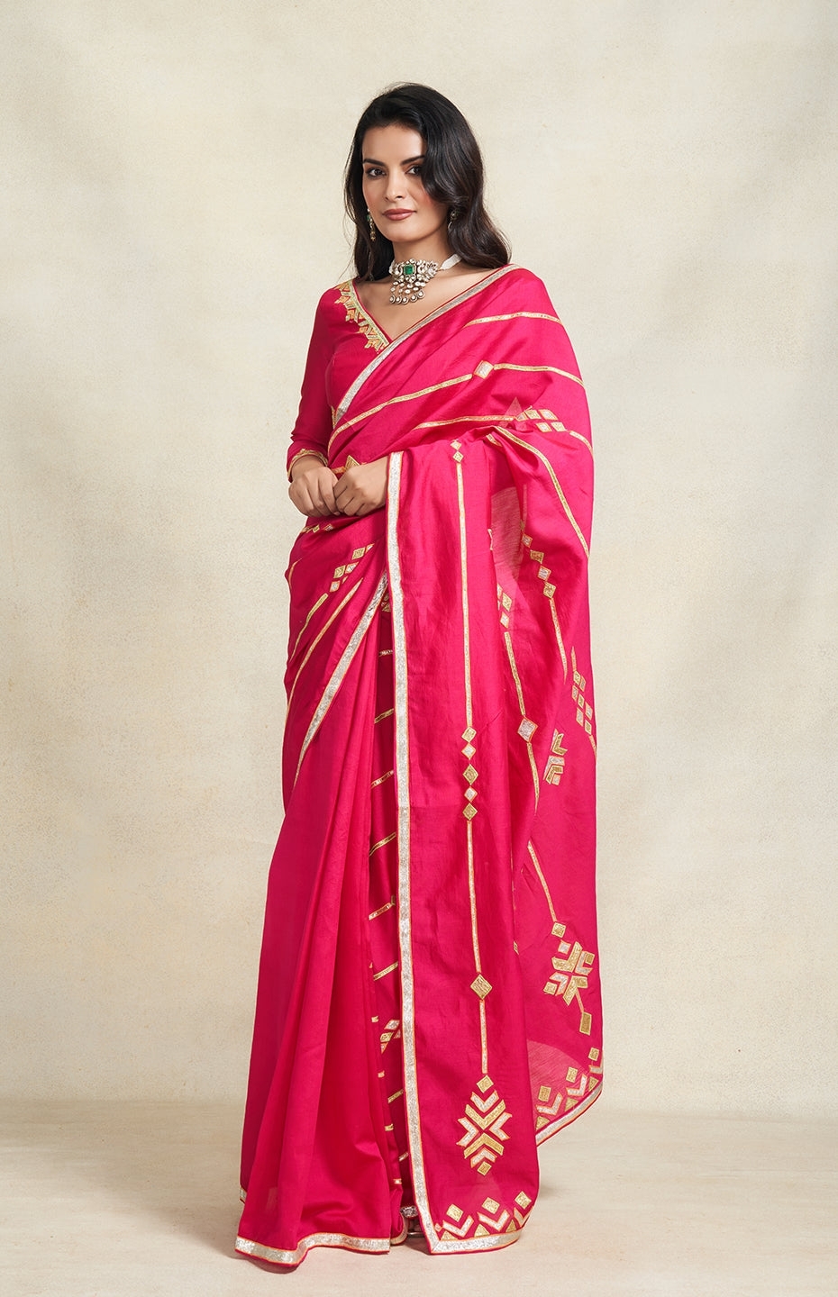 Rani Pink Saree