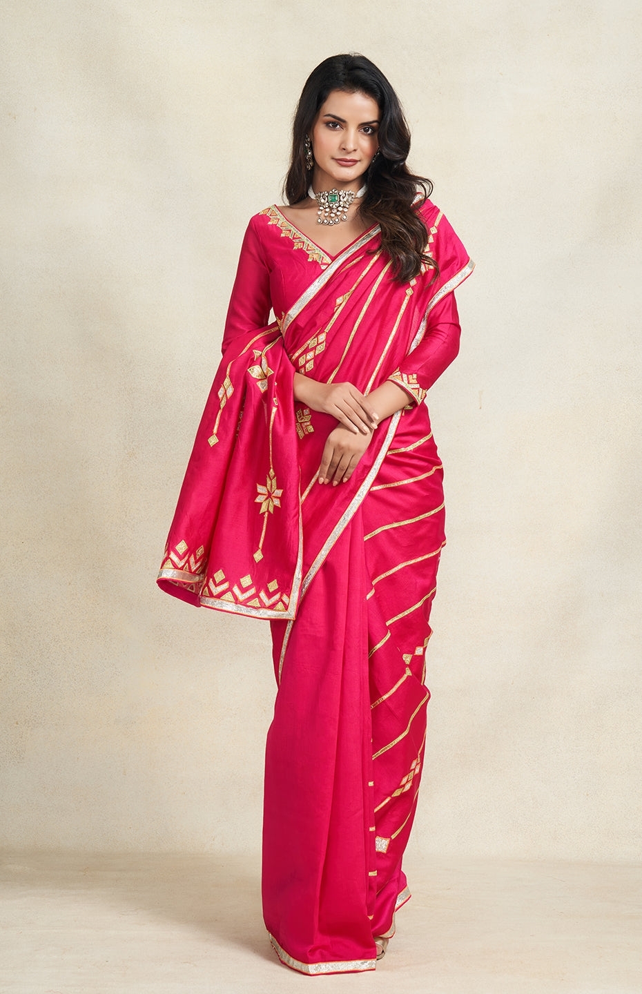 Rani Pink Saree