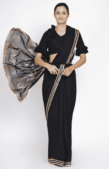 Black Love Saree