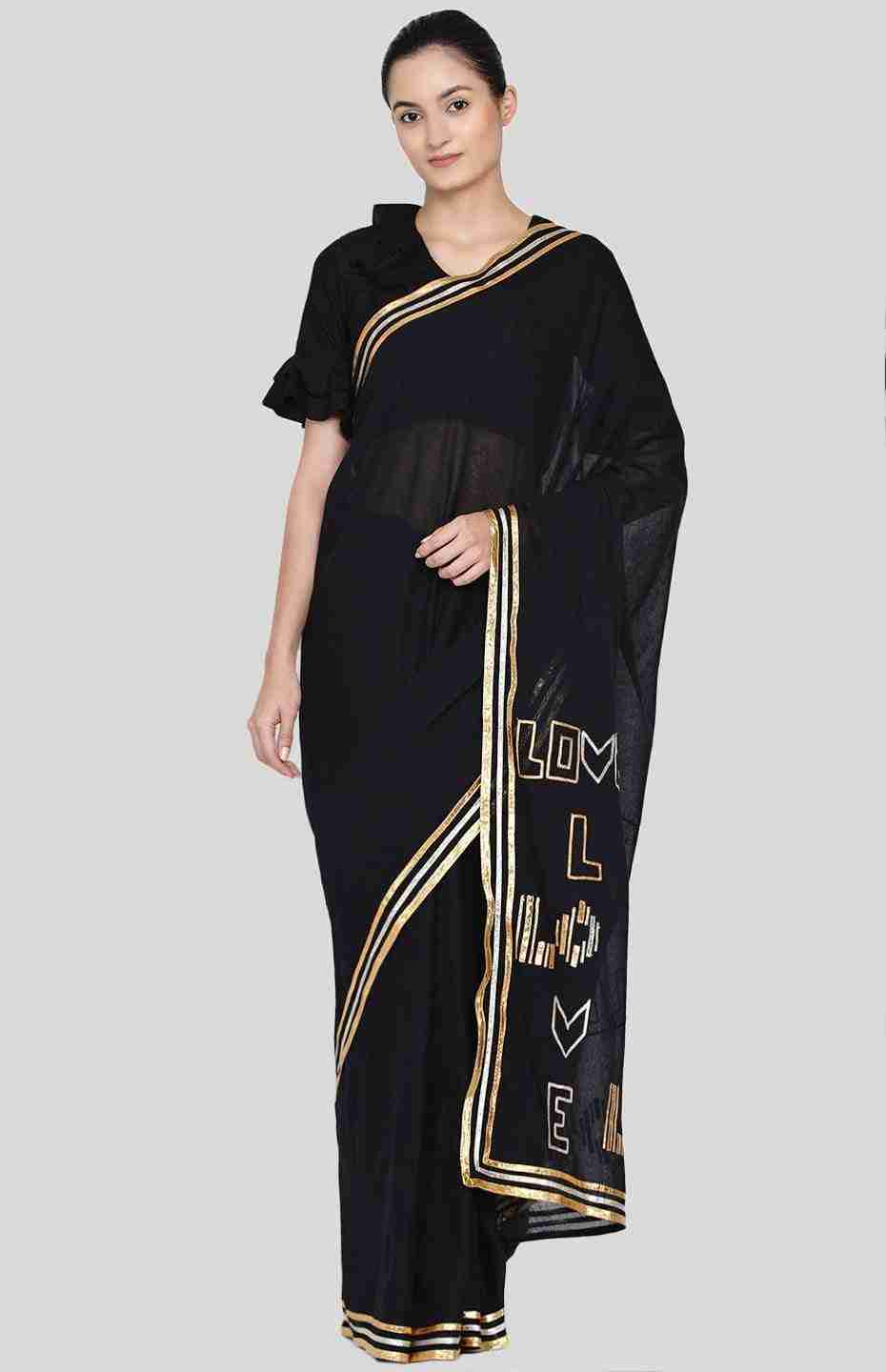 Black Love Saree