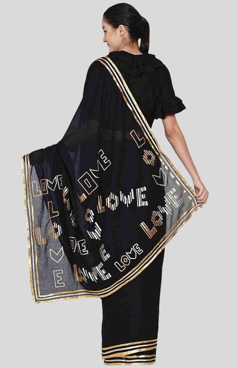 Black Love Saree