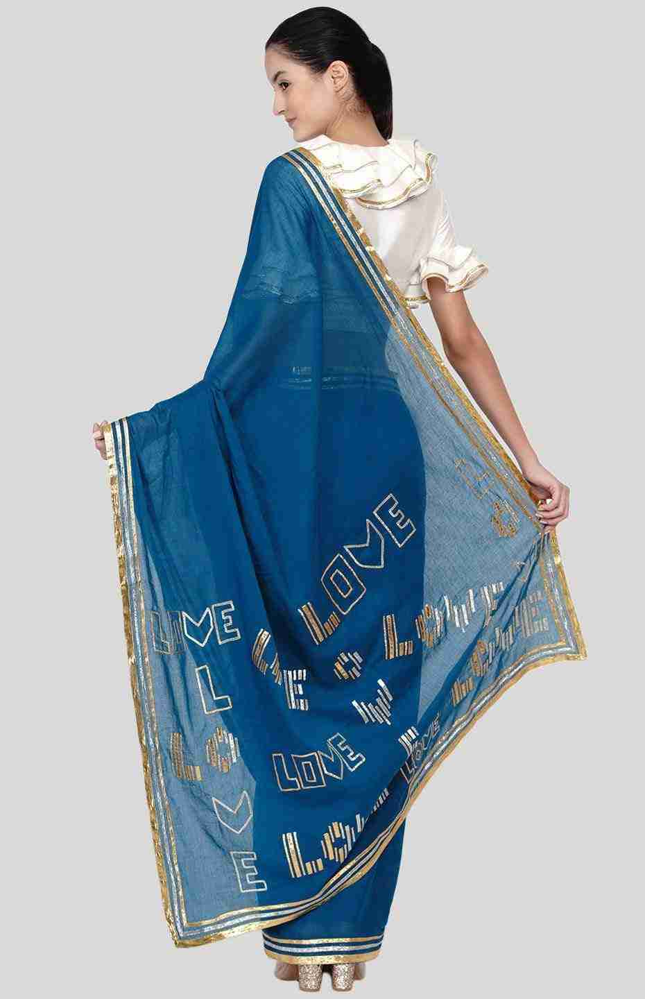 Blue Love Saree