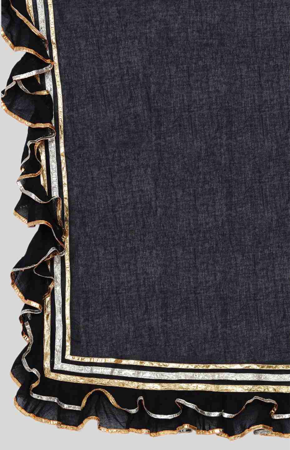 Black Ruffle Saree