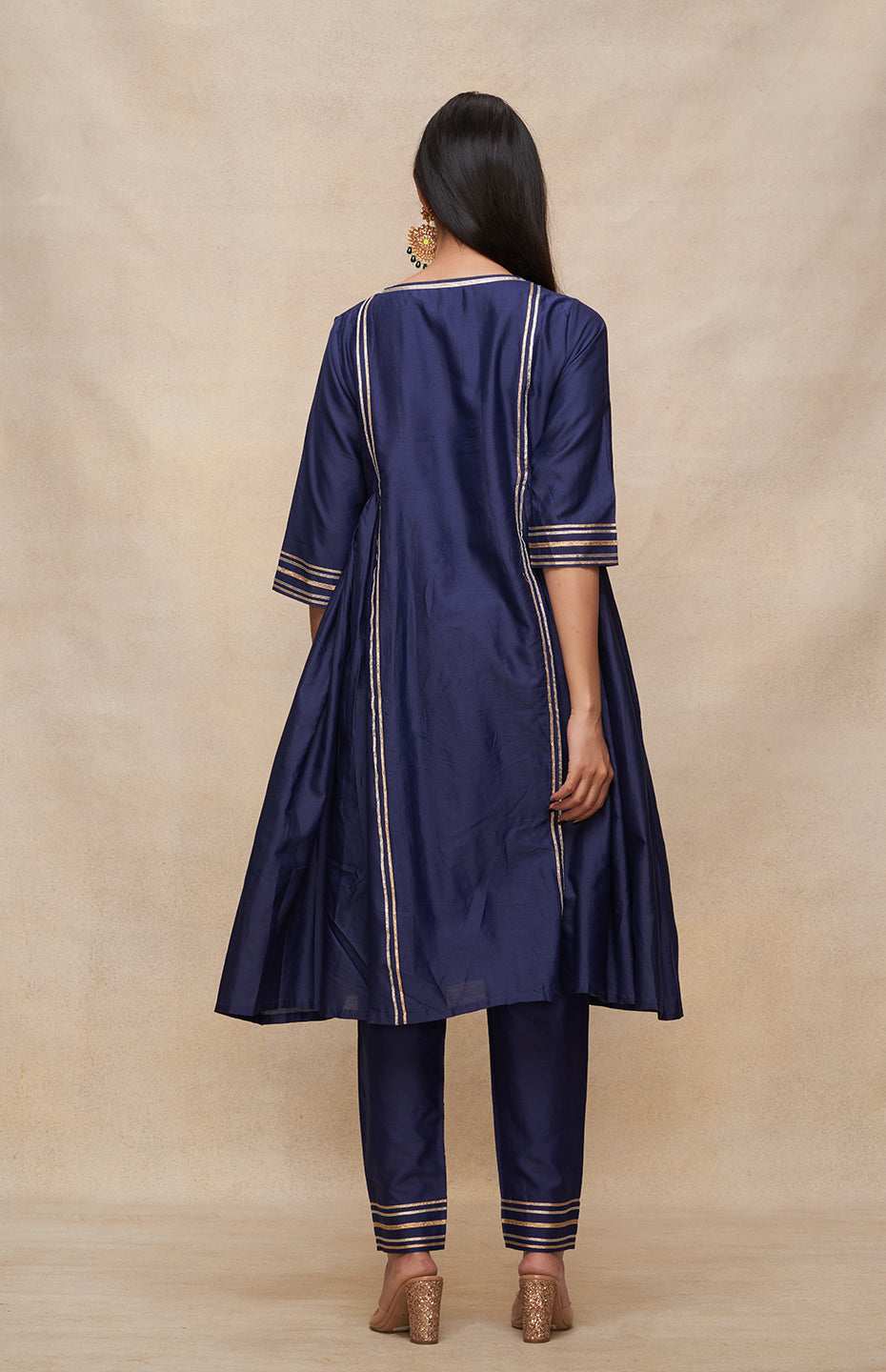 Indigo Gathered Kurta
