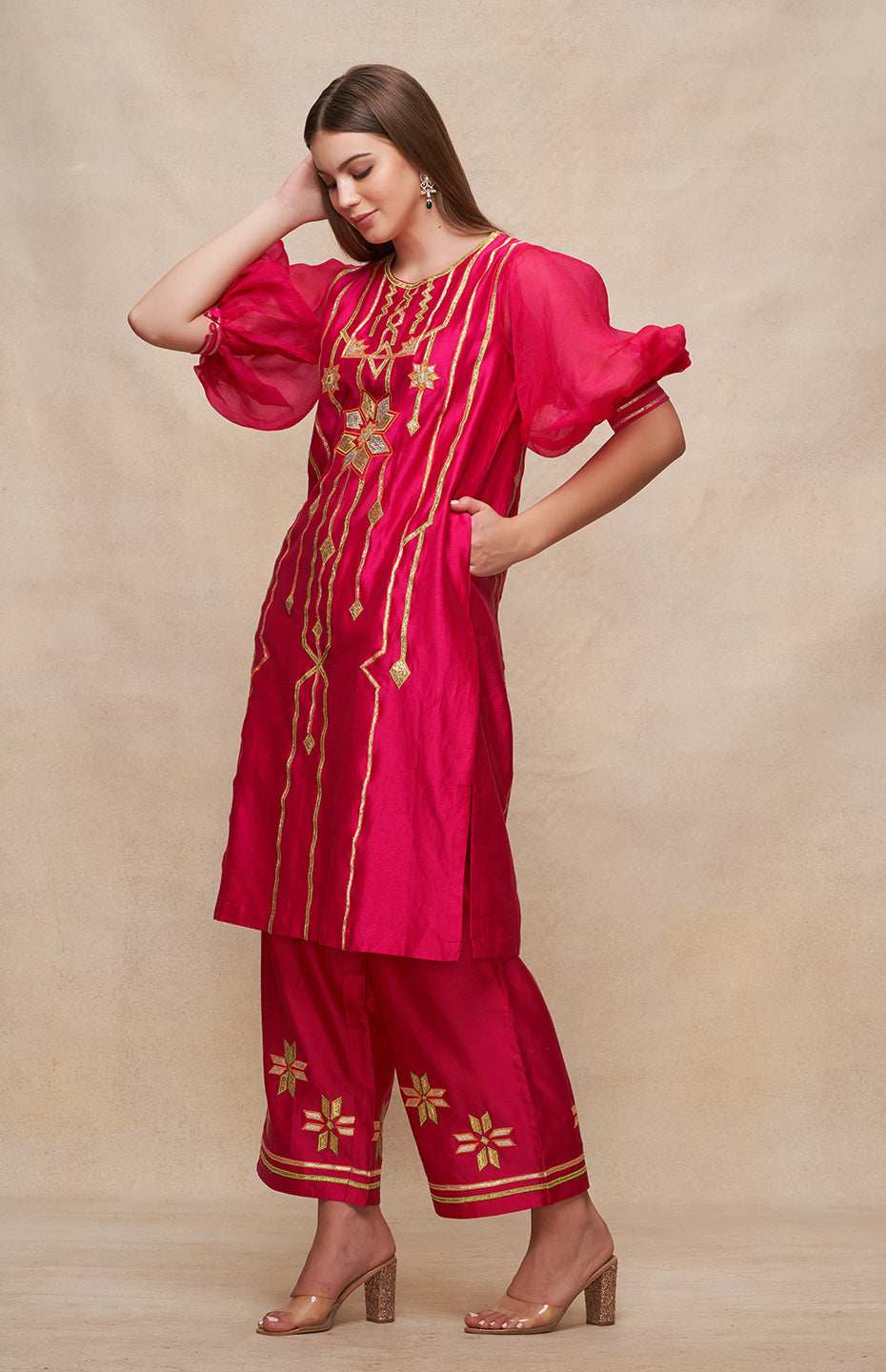 Rani Pink Short Kurta