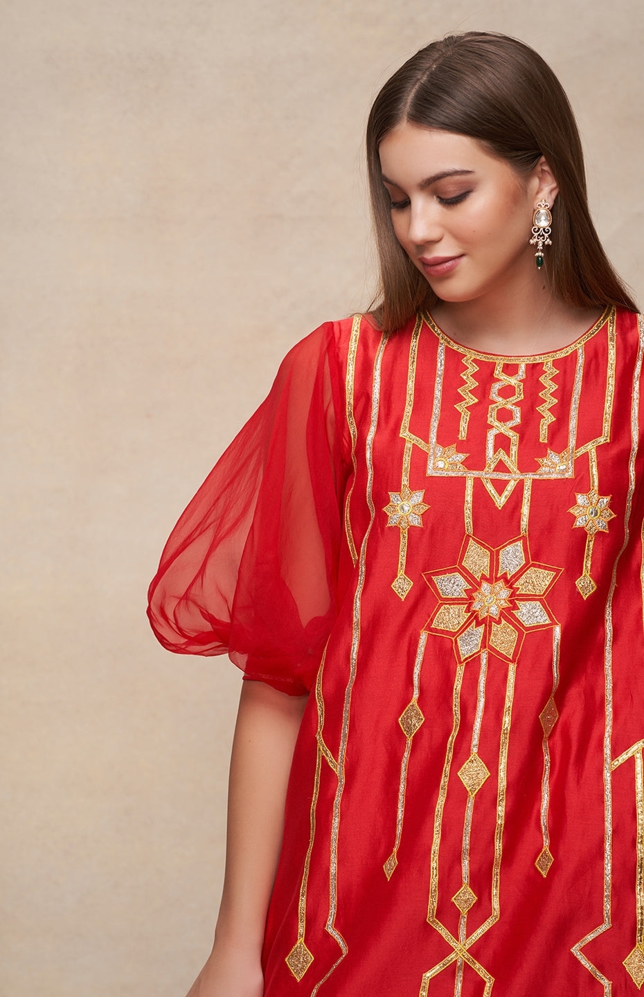 Red Short Kurta