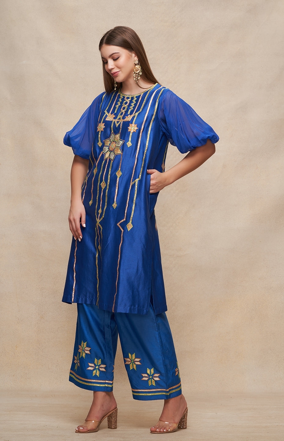 Royal Blue Short Kurta