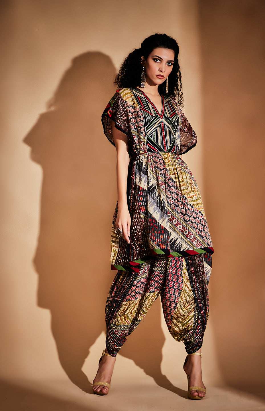 Mirror & Sequins Tribal Short Kaftan