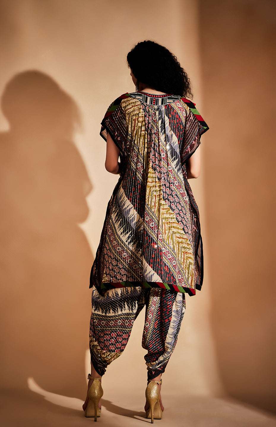 Mirror & Sequins Tribal Short Kaftan