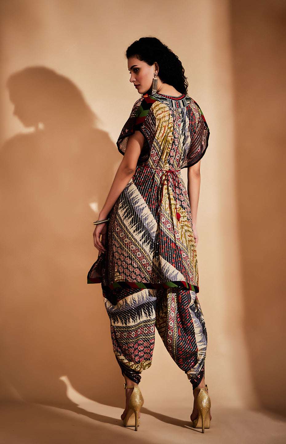 Mirror & Sequins Tribal Short Kaftan