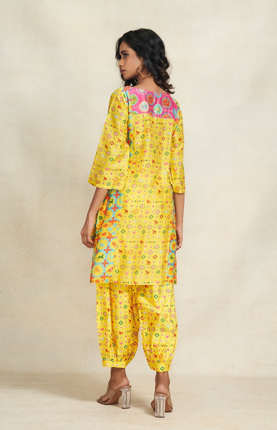 Yellow Sequins Kurti