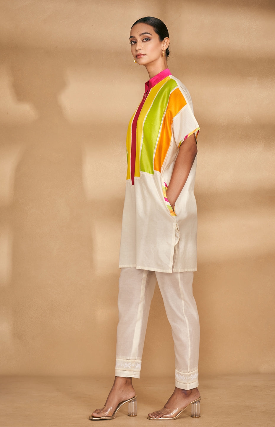 Off White Step Tunic
