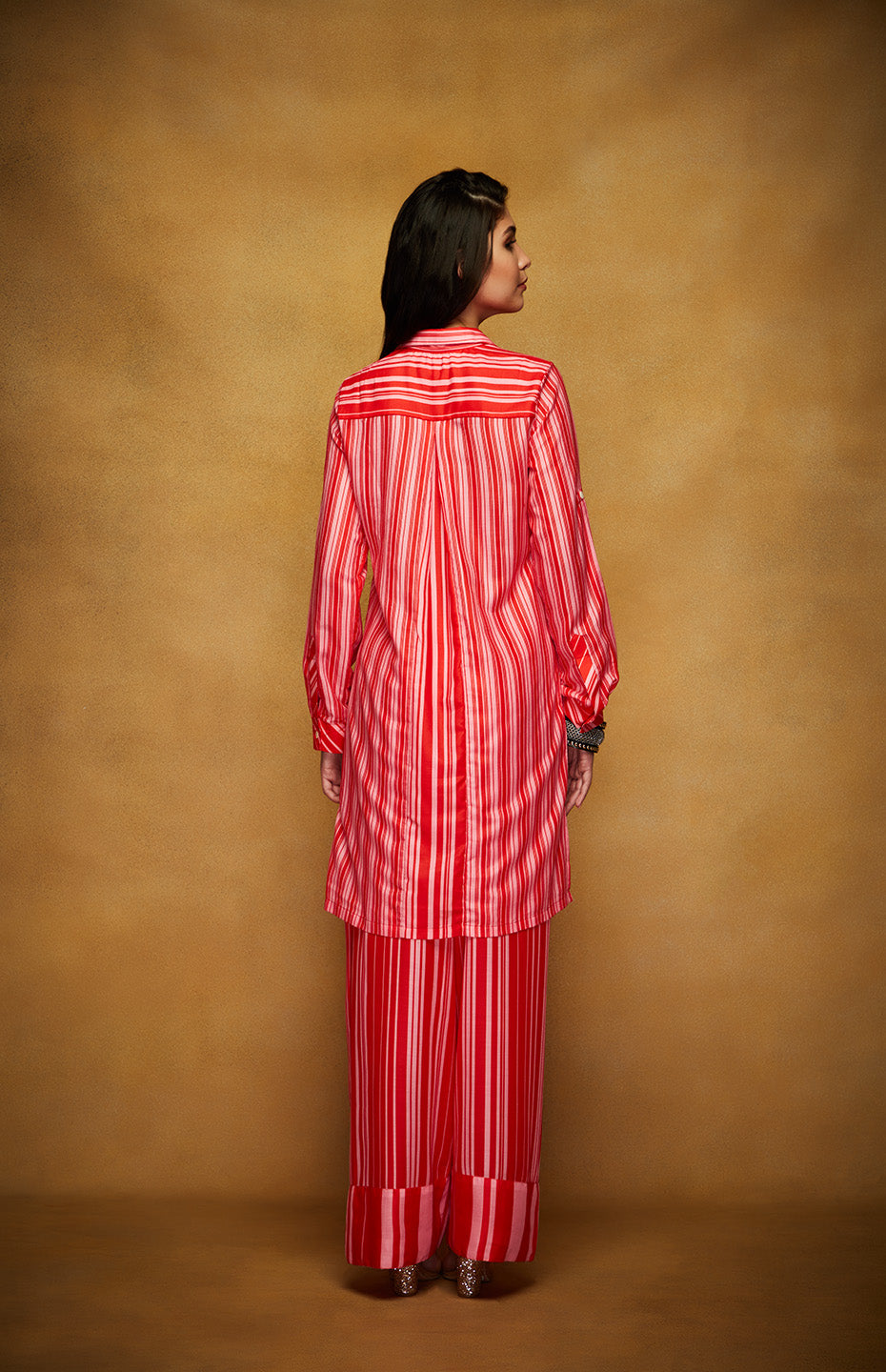 Red & Pink Shirt Dress