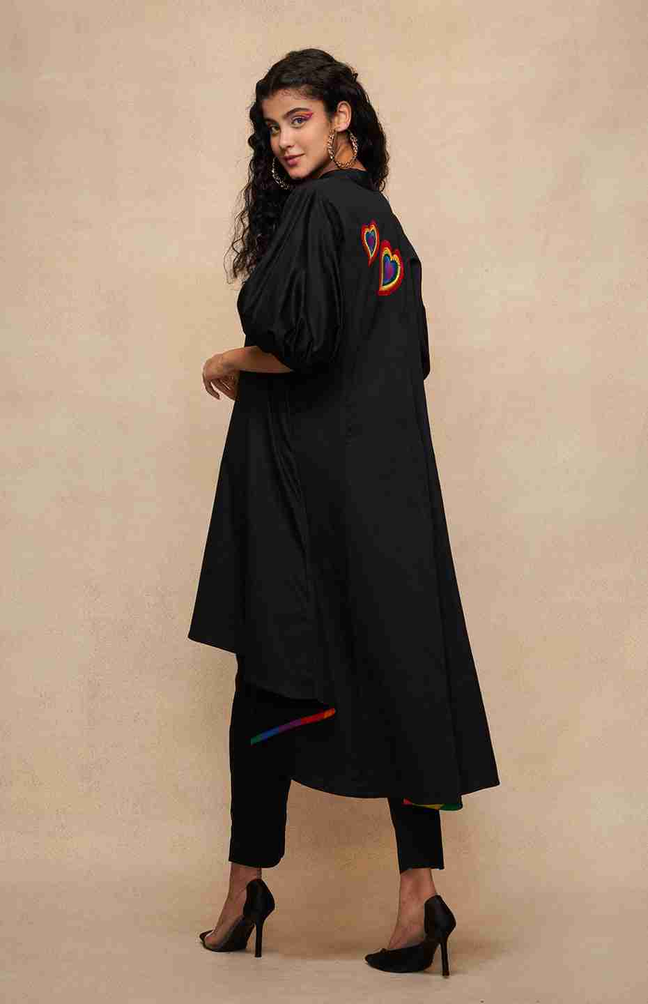 Satrangi Black Tunic