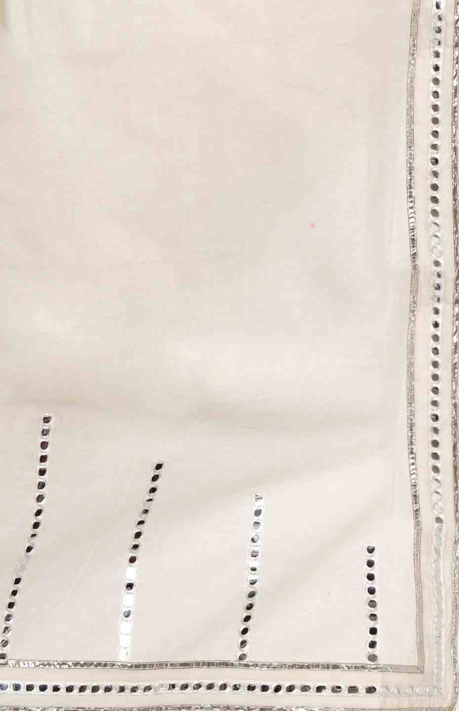 Off-White Up-Down Saree